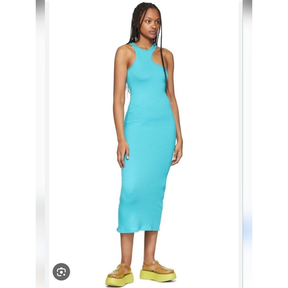 Simon Miller Mawga Blue Assymetrical Midi Tank Dress Size S